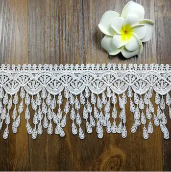 

15 yards/lot The New 2018 Polyester Light Natural Tassel Sewing Craft Lace Trim 14 cm Wide DIY Curtain Accessories