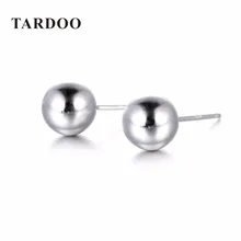 Tardoo 6 Tamaño Real 925 Pendientes de Plata Esterlina para Las Mujeres Clásico Minimalista Bola Pendiente de La Joyería Fina