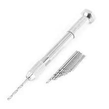 Серебряный цвет ручная сверла с 10 дрель HHS Сверла инструмент для ремонта печатных плат часов