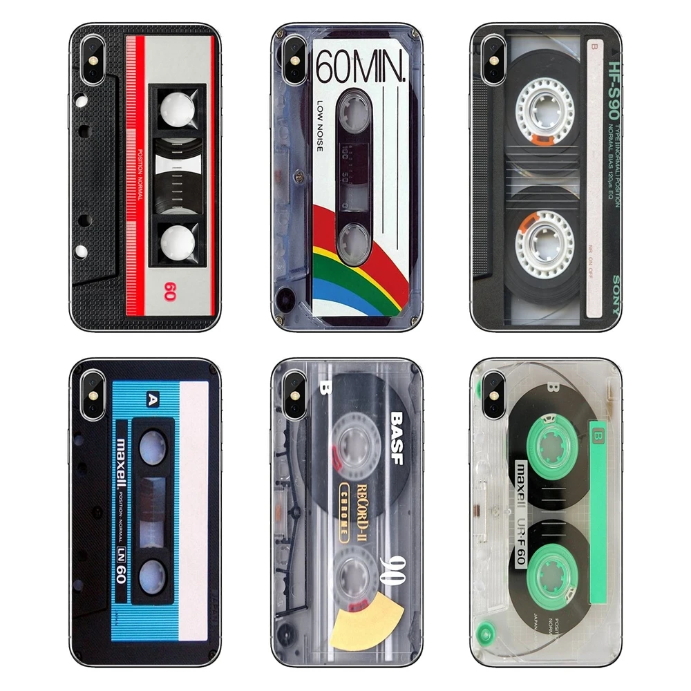 

For Samsung Galaxy A5 A6 A7 A8 A9 J4 J5 J7 J8 2017 2018 Plus Prime Retro Side Old Style 3310 Tape Cassette Art Phone Shell Cases