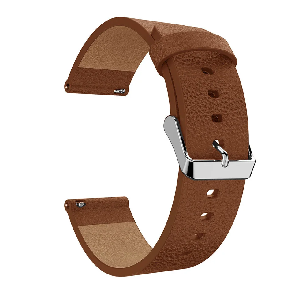Классический ремешок из натуральной кожи для Fitbit Versa Lite Edition кожаный сменный браслет наручных часов браслет ремень Versa 22 мм - Цвет ремешка: Brown