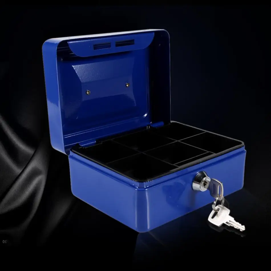

Home Organizador Mini Portable Steel Petty Lock Cash Safe Box For School Office Market With 2 Keys Lockable Coin Security Box