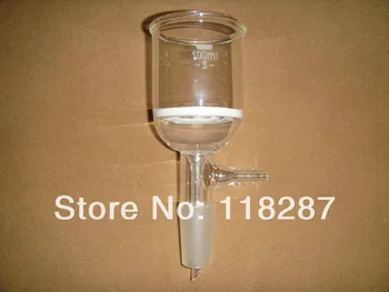 

100ml,24/40,Glass Buchner funnel with side Arm ,3# Coarse filter,Groud Joint,Laboratory Glassware,lab funnel