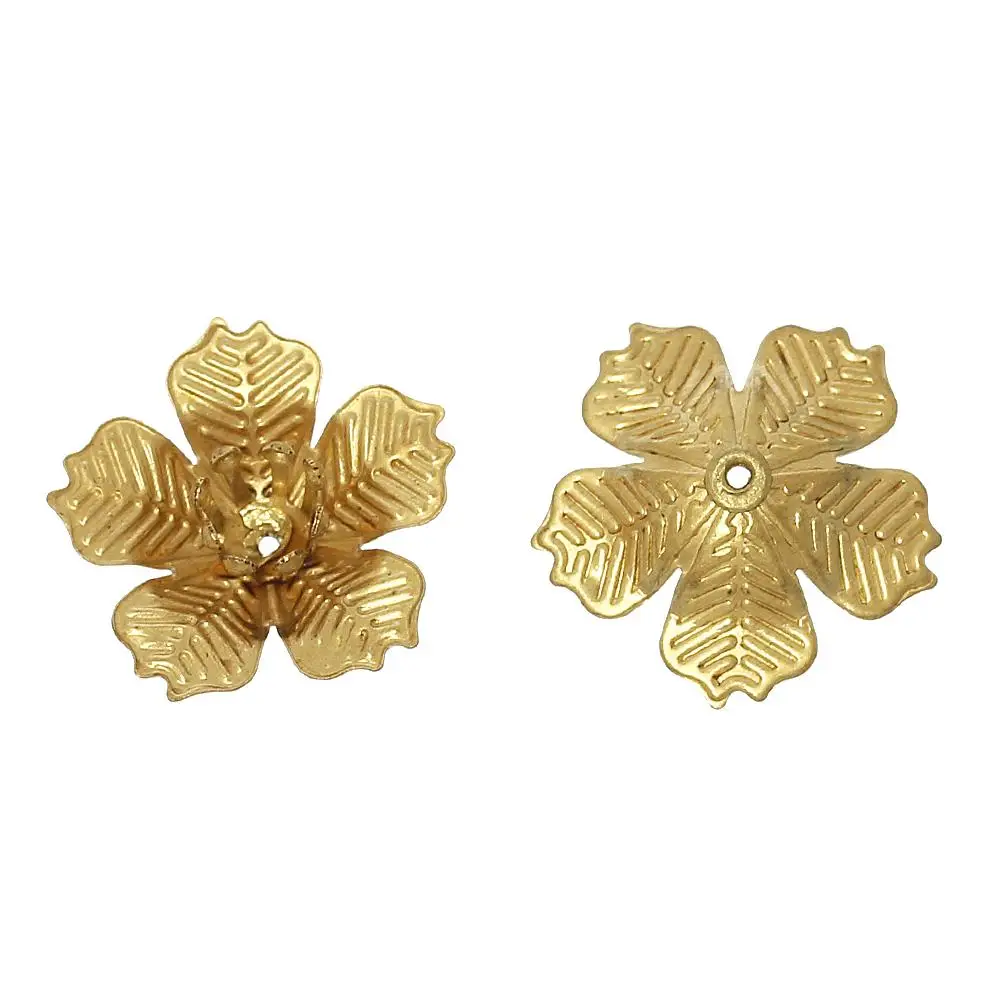 DoreenBeads النحاس الخرز قبعات زهرة ختم تخريمية النحاس لهجة (صالح 4 ملليمتر الخرز) 18 ملليمتر (6/8 \ DoreenBeads النحاس الخرز قبعات زهرة ختم تخريمية النحاس لهجة (صالح 4 ملليمتر الخرز) 18 ملليمتر (6/8 \