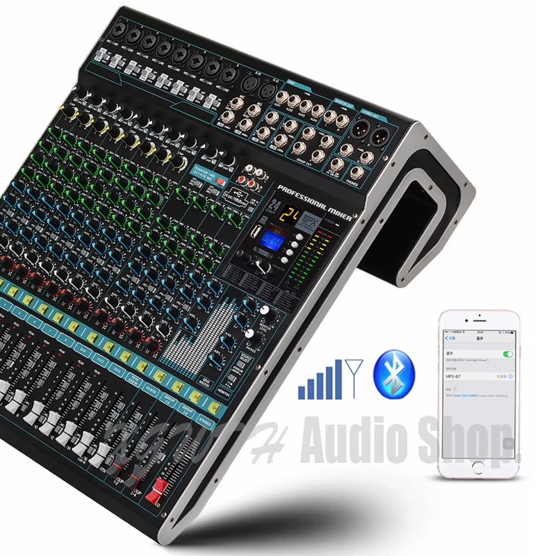 16-channel Professional Mixer with USB Bluetooth