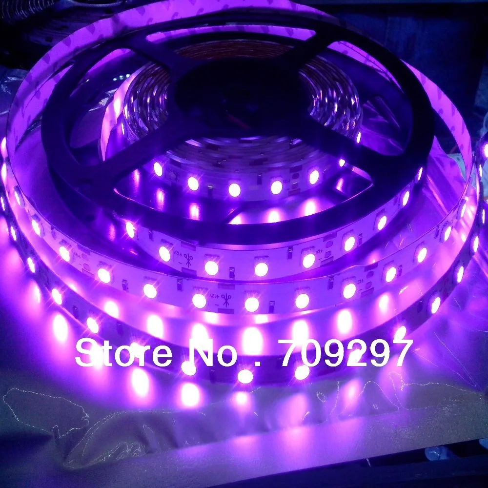 5m 300LED Purple SMD 5050 non waterproof DC12V Purple LED strip light