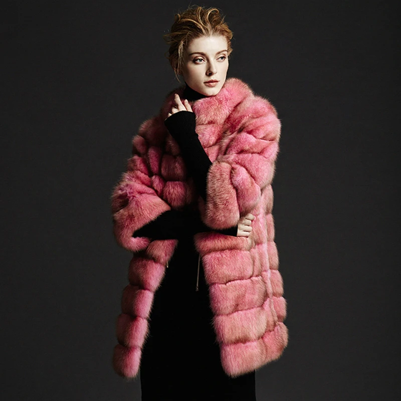 Genuine mink fur coat real fur coats high end luxury fur jacket top