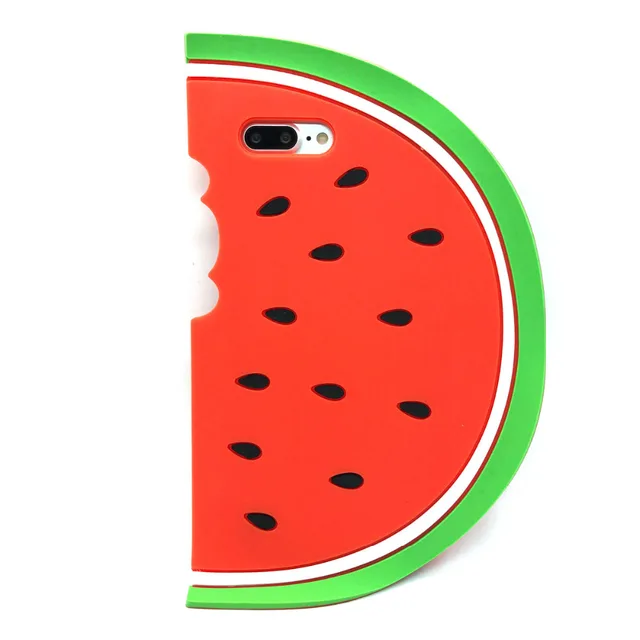 ZMDLDZSW Zomer Mode 3D Stereo Watermeloen Zachte Siliconen Cover Voor iPhone 5 5 S S6 6 S Plus 7