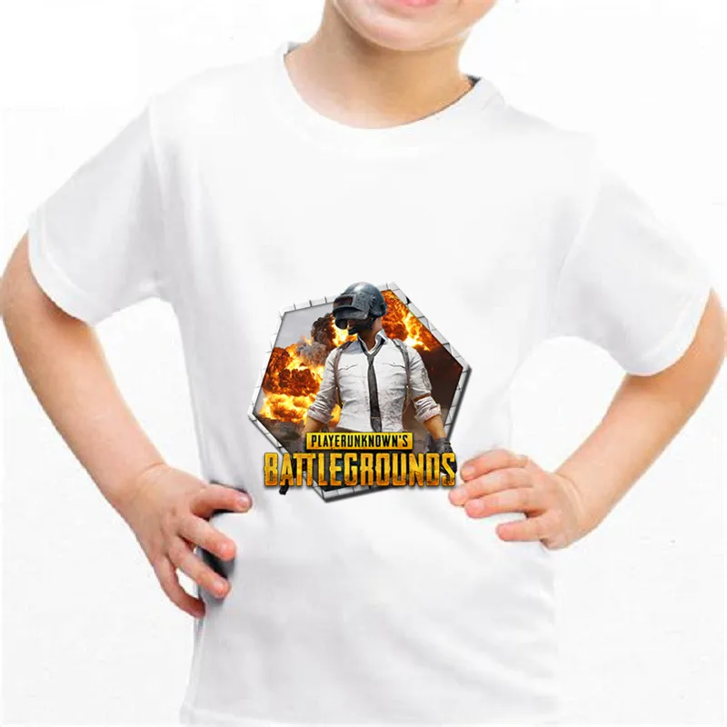 Новый PUBG игры b038 Королевство смешные футболки детей Детская летняя симпатичная