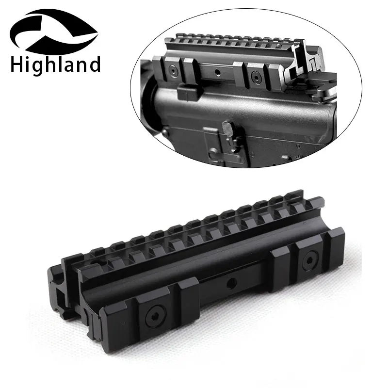

Gun Accessories Full Size Tri-Mount Weaver Style Mounts Conversion With Adjustable Side Tabs AR15 Flat Top Matte