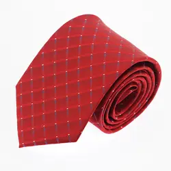 Красный 8 см мужской классический галстук Шелковый жаккард сплошной цвет горошек галстук в точку мужской деловой, для жениха галстук