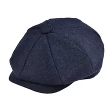 JANGOUL мальчиков Newsboy Кепки с небольшой Размеры шерстяное твид плоская Кепки темно-елочка Девочка младенческой малыша детский молодежи берет шляпа 001