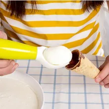 1 шт. инструменты для мороженого портативный пластиковый антипригарный антифриз совок для мороженного ложка для кухонные принадлежности OK 0431