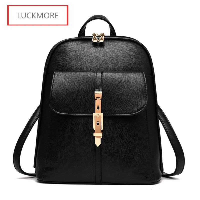 2016 Fashion Design PU Leather Women Brand Backpack Casual School Bags For Teenagers Girls High Quality Female Travel Back Packs