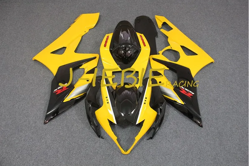 

Black yellow Injection Fairing Body Work Frame Kit for SUZUKI GSXR 1000 GSXR1000 K5 2005 2006