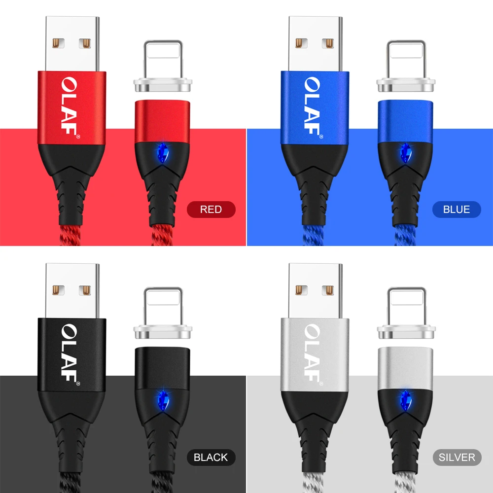 Олаф 3A Магнитный кабель для iPhone Micro usb type-C кабель адаптер Быстрая зарядка кабель для samsung xiaomi LG кабель для мобильного телефона 2 м