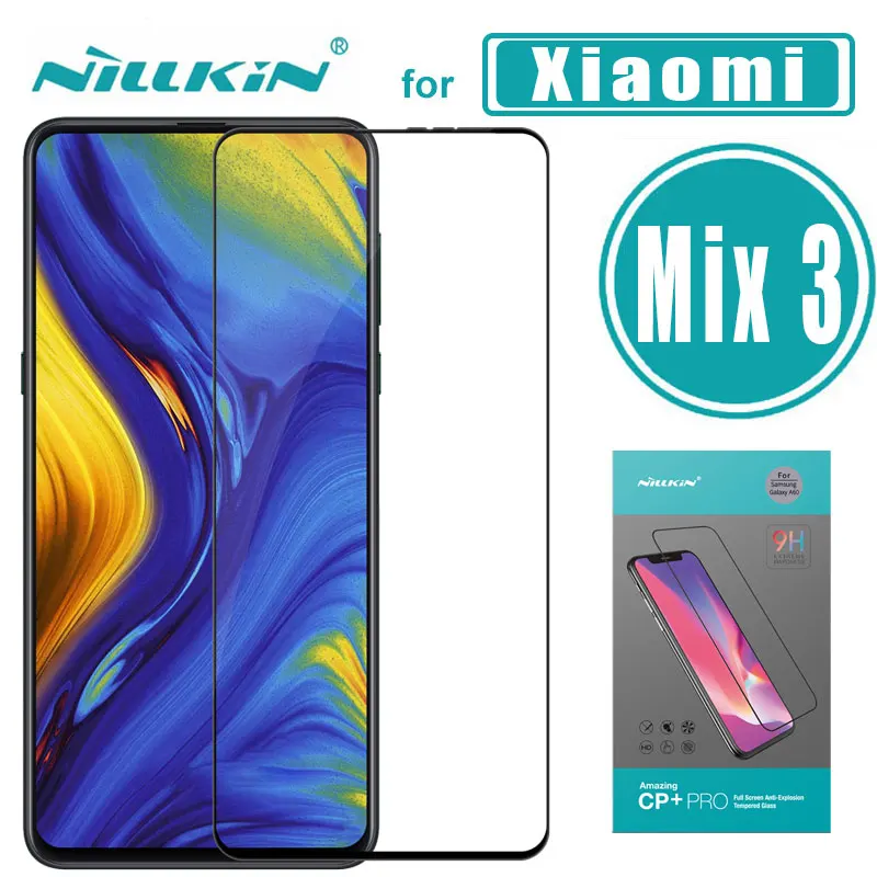 for Xiaomi Mi Mix 3 Tempered Glass Mix3 Screen Protector Nillkin CP+PRO Anti-Explosion Full Cover Glass for Xiaomi Mi Mix3 Glass