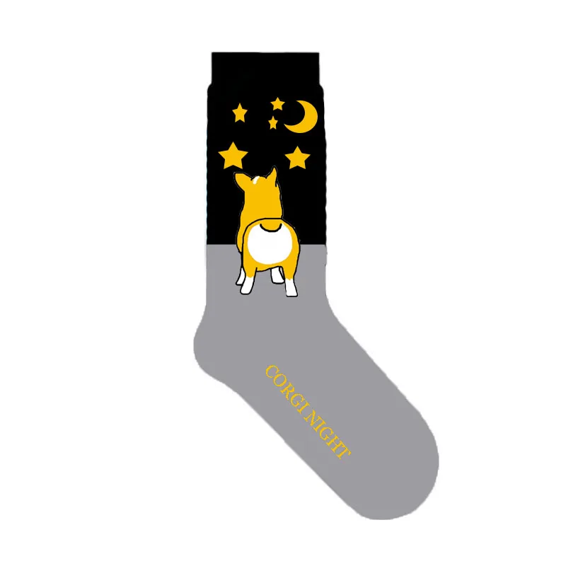 Носки starry night corgi оригинальные в стиле корги щенка 50 парт/лот|Носки| |