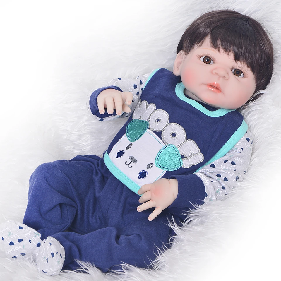Realistic 23'' Newborn Dolls Full Body Silicone Reborn Baby Dolls 57 cm