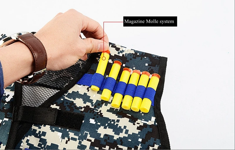 Tactical Vest Adjustable with Storage Pockets fit for Nerf N-Strike Elite Team