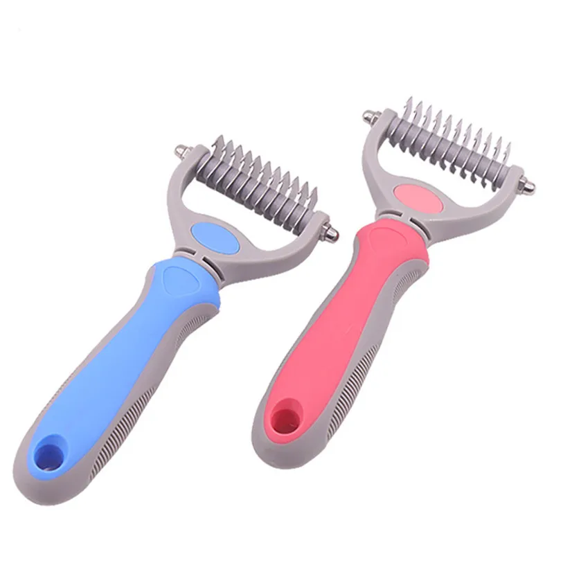 Rake Combs Dog Hair Remover Cat Brush Grooming Tools Clipper Attachment Pet Trimmer Combs for Cat Dog Cleaning Supplies 40DC25 (2)
