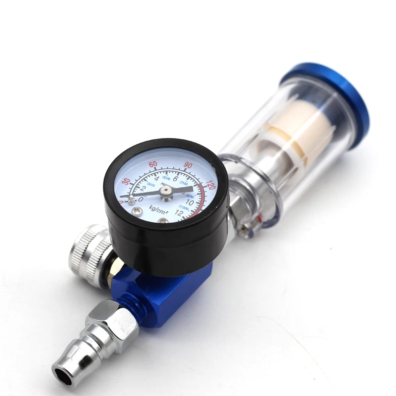 ROSEMARY Airbrush Air Pressure Regulator Gauge+In-line oil Water Trap Filter Separator+Quick Connector Airbrush Adapter Fitting Anti-diarrhea belt 