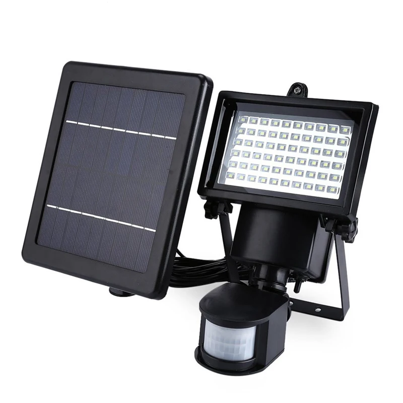 Goede Superbright 60LED Zonne energie Beveiliging Verlichting Waterdichte Outdoor Bewegingssensor Verlichting voor Muur Patio Tuin Landschap Lamp