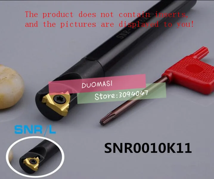 

SNR0010K11 Internal Threading Turning Tool, Lathe Internal Lathe Threaded Tool Holder, CNC Boring Bars for 11IR/11NR Inserts