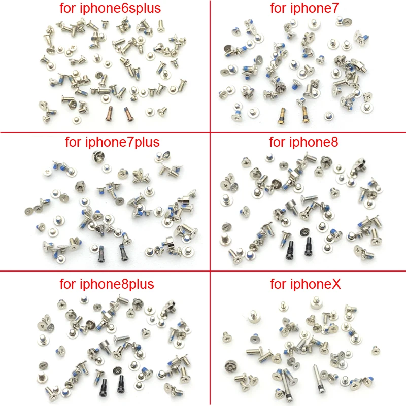 

Mobile phone maintenance accessories Complete Kit Screw for iPhone 6Splus 7 7plus 8 8plus x