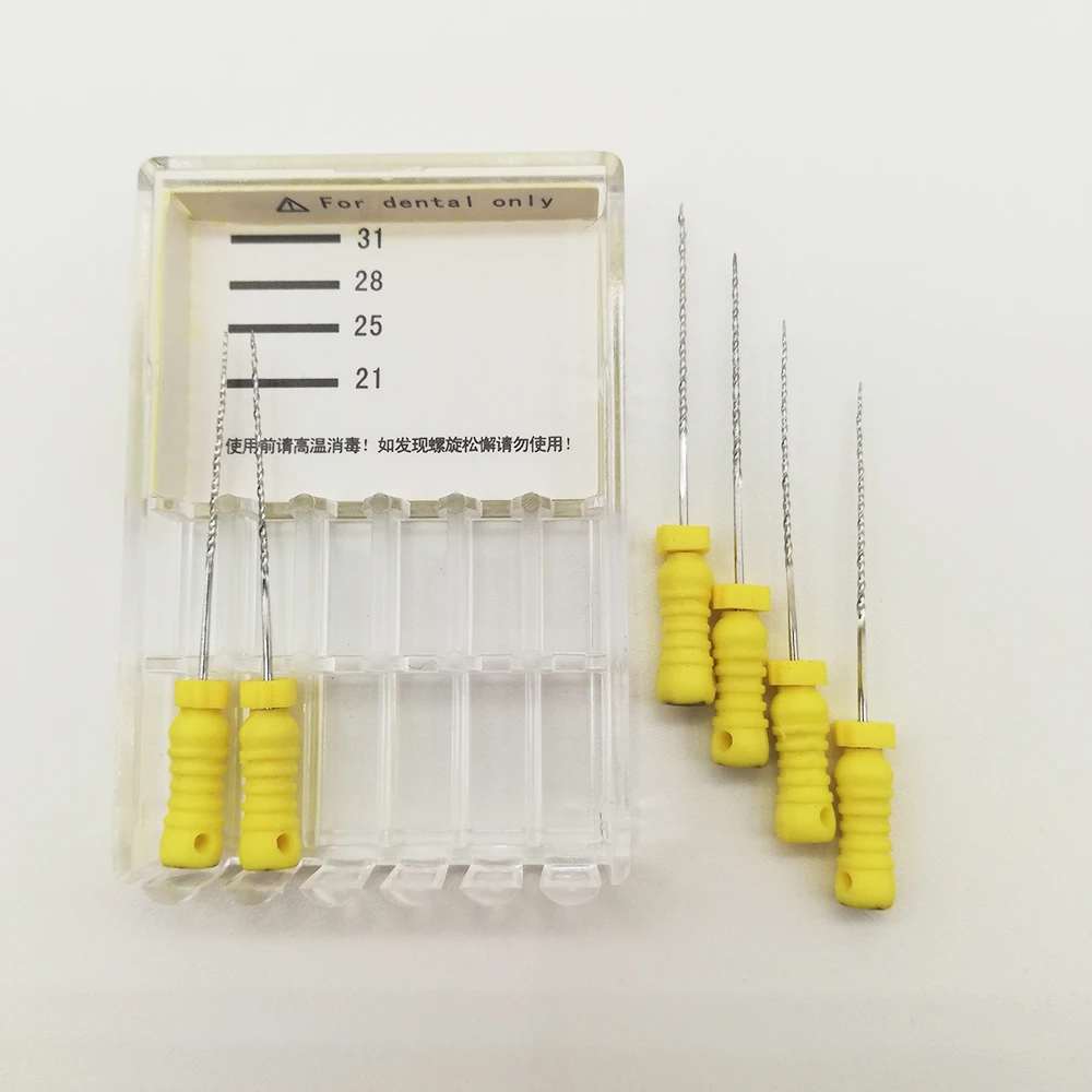 6 шт. 20#-25 мм зубные ПроТейпер файлы н корневой канал стоматолога материалы Стоматологические инструменты ручное использование нержавеющая сталь H файлы