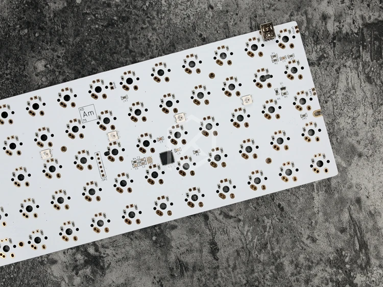 Beste Xd75 Xd75am Custom Mechanische Toetsenbord Alps Matias Mx Compatibel 75 Toetsen Underglow Rgb Pcb GH60 60% Geprogrammeerd Gh60 Kle Planck