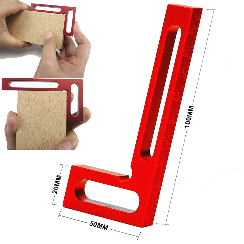 

Precision Woodworking Tools 100mm Woodpeckers L-Squre Minisquare Mini Clamping Squares Aluminum Measurement Tool 1pcs