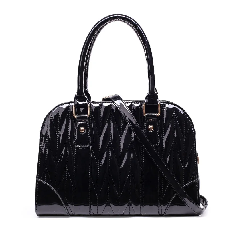 

2017 Spring New Fashion Handbags Patent Leather Shoulder Bags Women's Handbag Sale Motorcycle Bag