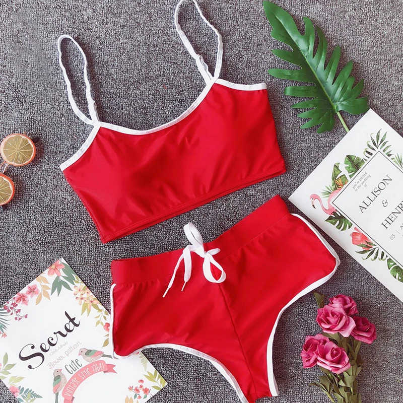 

Bikini Love New Arrival Beachwear Padded High Waist Swimsuit Brazilian Swimwear Women Biquini Summer Women Sexy Bandage
