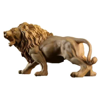 

Wood Lion Animal Statue Decoration Animal Heads Decorative Head Feng Shui Sculpture R1595