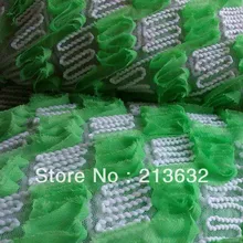 Жаккард кружева Грация элегантность цветочные шторы вышивка Зеленый полые стерео шнур Африканское восковое кружево швейцарская вуаль кружева ткань