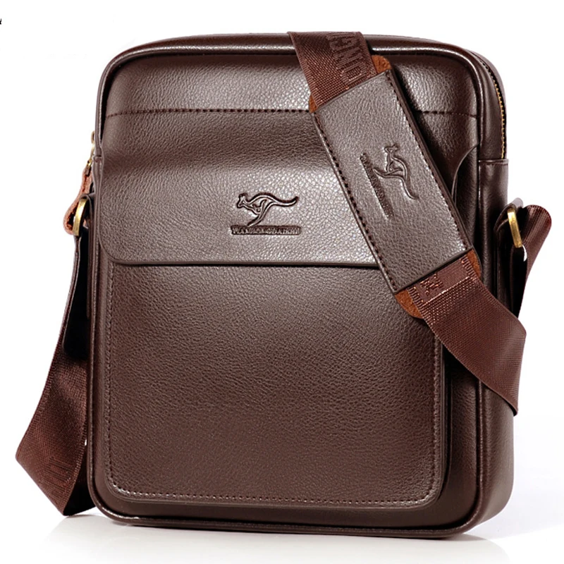  Luxury Brnad Kagaroo Men Messenger Bag For Man Leather Shoulder Bag Male Crossbody Bag Casual Busin - 32967520870