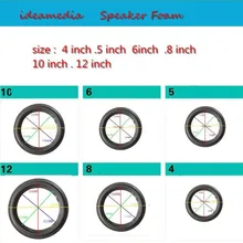 10 шт. 4 ''5'' 6 ''8'' 10 ''12 '4 дюйма 5 дюймов 6 дюймов кольцо из вспененного материала для динамика сбоку бас громкий динамик ремонтопригодная часть Сложите обод круг