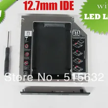Высококачественный IDE SATA жесткий диск Caddy для оптического CD Bay адаптер 12,7 мм Универсальный 2-ой HDD Caddy с светодиодный светильник