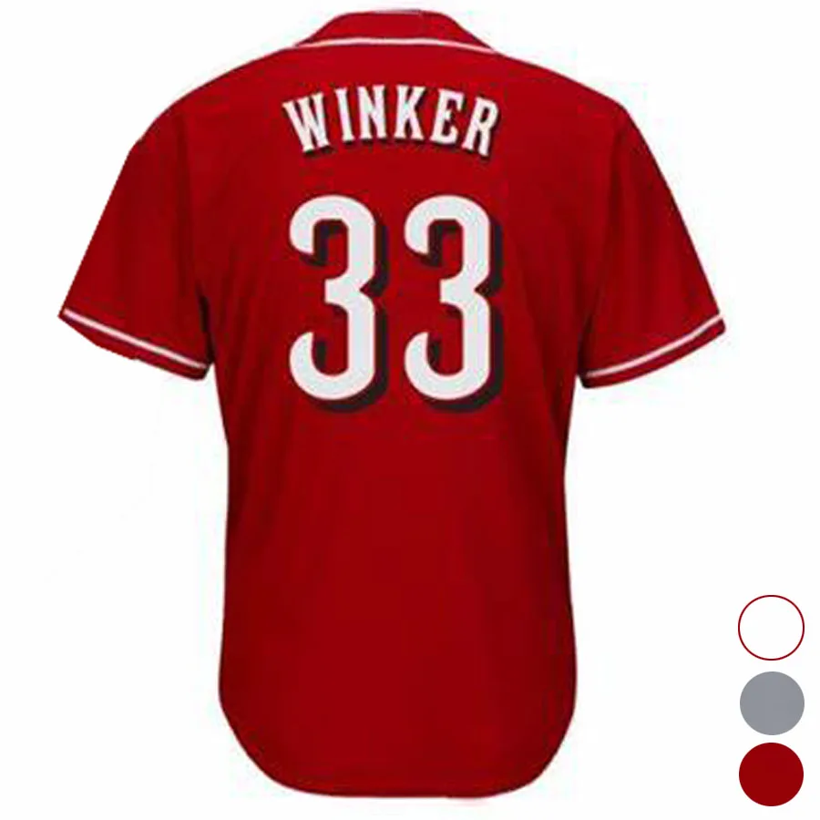 

Mens Cool Cincinnati 33 Jesse Winker Shirt 2019 Player Stitched Jersey Baseball Jerseys Free Shipping