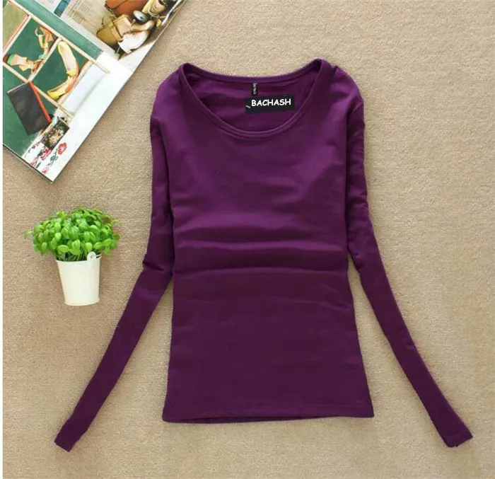 BACHASH, высокое качество, модный весенний, осенний, зимний свитер для женщин, шерсть, водолазка, пуловеры, модные женские одноцветные свитера - Цвет: O purple