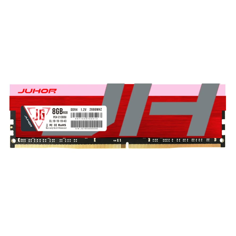 

RGB Memory Glowing Heatsink DDR4 8G 2666MHZ PC4-21300 288 pin Memory RAM