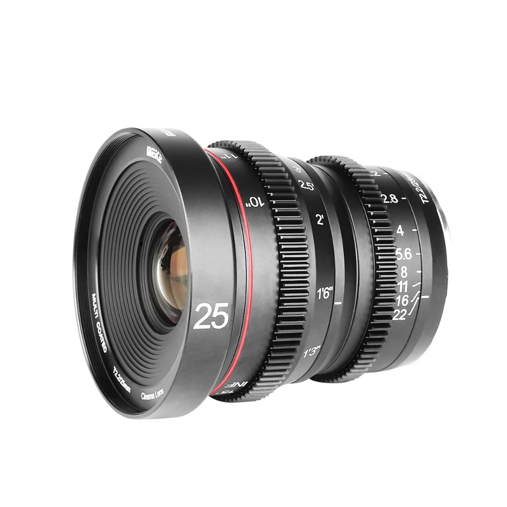 Mcoplus Meike 25 мм T2.2 ручной фокус портретный кинообъектив для fuji X Mount/для Olympus Panasonic M4/3 Mount G7 G9 E-M10 III PEN-F