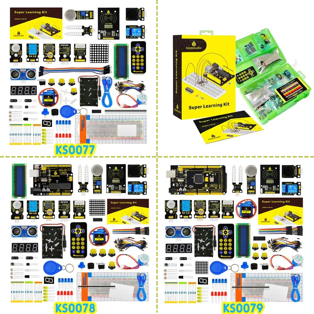 Keyestudio супер стартовый набор/RFID Обучающий набор совместим с Arduino стартовый набор(UNOR3) с учебником/Подарочная коробка