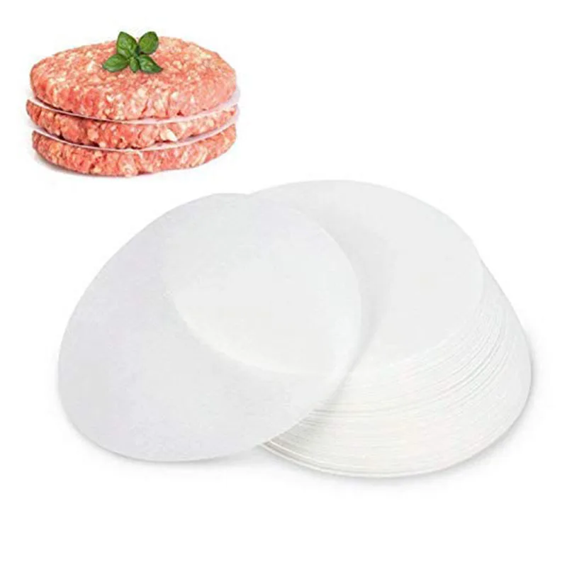 Silicone Coated Round Parchment Hamburger Patty Paper L 