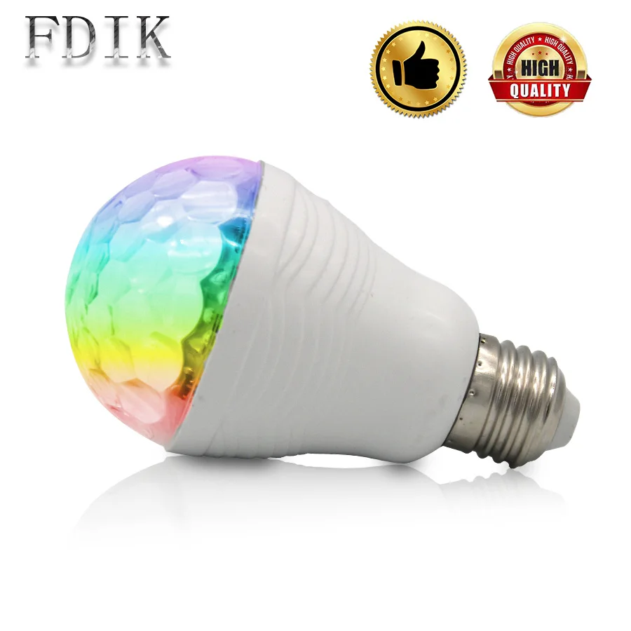 

Colorful Magic LED Bulb E27 Party Dance Disco Light AC 220V Stage Lighting Effect RGB Mood lamp Bulbs For Bar Club Vocal Concert
