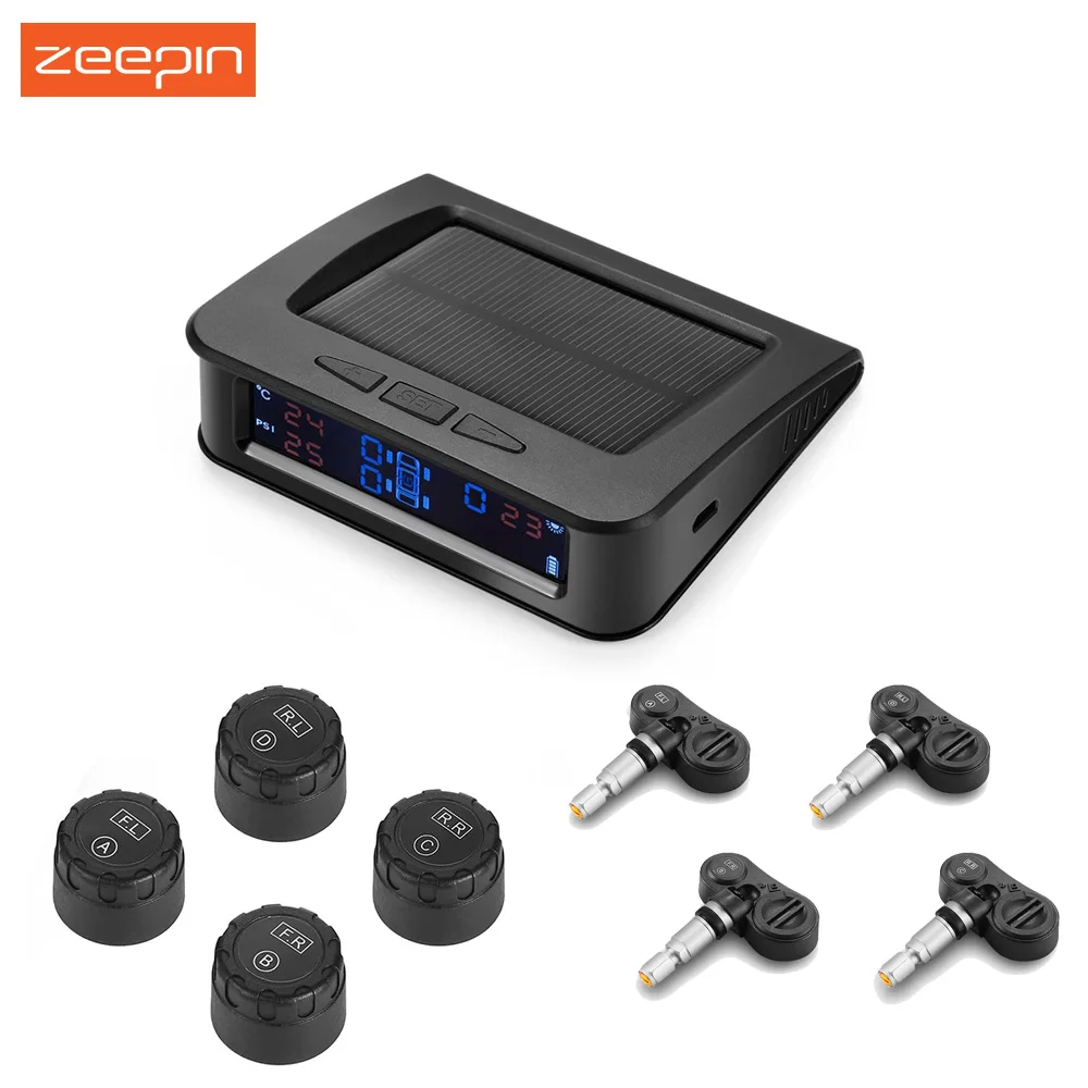 

ZEEPIN C220 Tire Pressure Monitor System 5 bar 4.2V TPMS With External/internal Solar Powered Real-time Detection