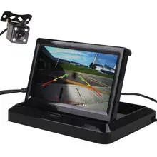 4.3 / 5 Inches HD Color Digital Flip Down TFT LED Car Vehicle Rear View Parking Foldable Monitor Reverse Camera Kit