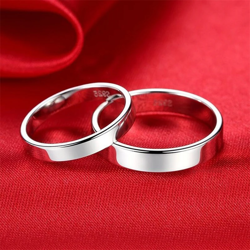 LMNZB Original Solid 925 Silver Wedding Rings For Lovers Fashion Dress Accessories Couple Gift Jewelry Engagement Ring Set JA008