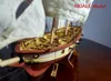 Juego de construcción de modelo de barco de los dos lados, modelo de barco de lujo con cañones Retro Halcon, modelo de velero de lujo con instrucciones en inglés ► Foto 3/6